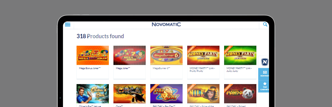 die beste Auswahl an Spielen im Novomatic Casino